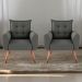 Jogo de Poltronas Decorativas Park  Suede Cinza