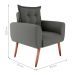 Jogo de Poltronas Decorativas Park  Suede Cinza