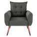 Jogo de Poltronas Decorativas Park  Suede Cinza