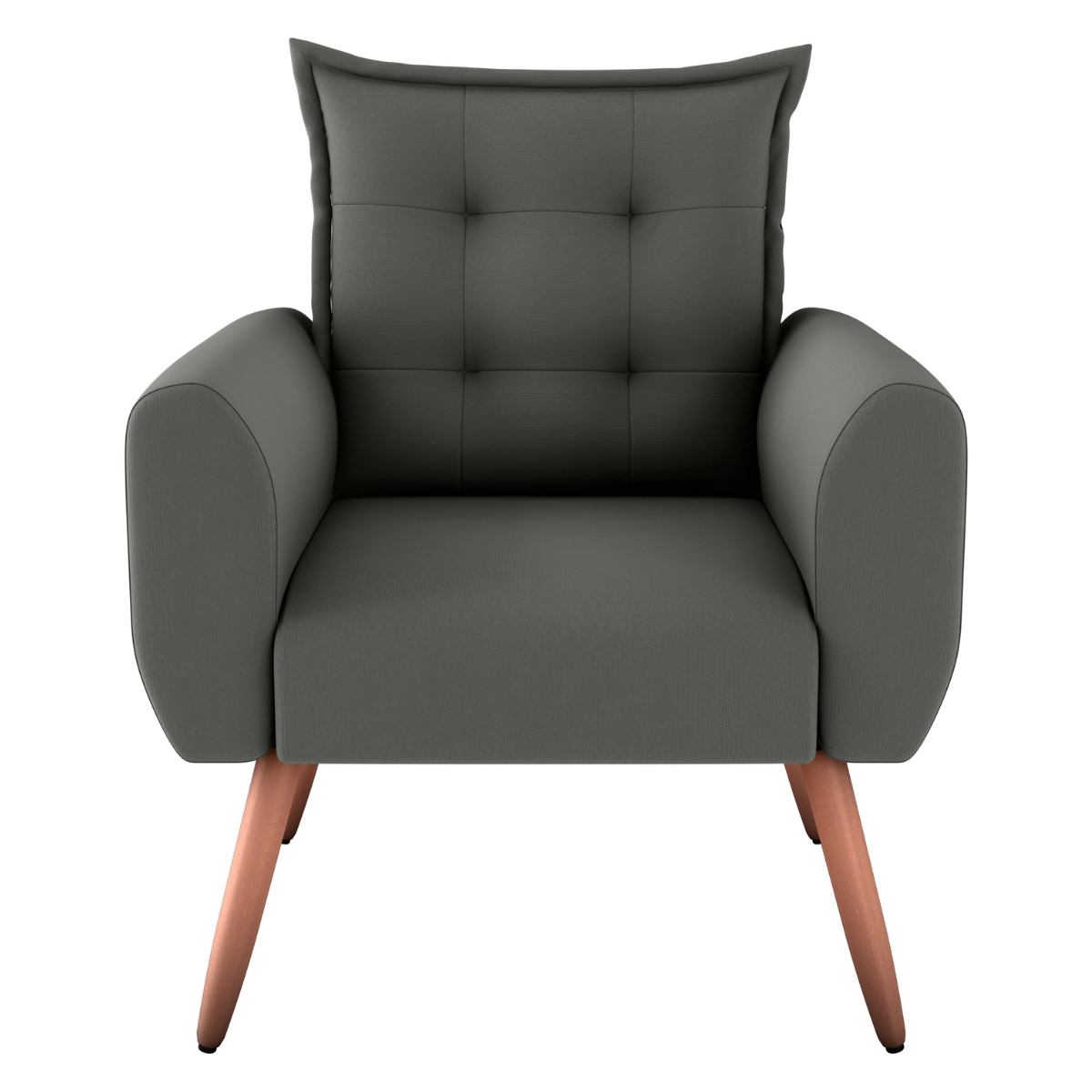 Jogo de Poltronas Decorativas Park  Suede Cinza