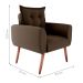 Jogo de Poltronas Decorativas Park  Suede Marrom