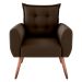 Jogo de Poltronas Decorativas Park  Suede Marrom