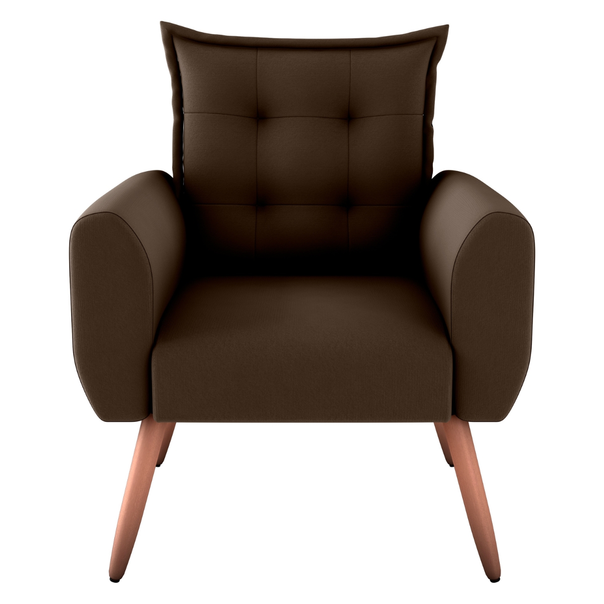 Jogo de Poltronas Decorativas Park  Suede Marrom