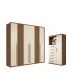 Kit Guarda Roupa 6 Portas e Cômoda Eric Jatoba Areia 