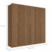 Kit Guarda Roupa 6 Portas e Cômoda Jack Jatoba