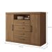 Kit Guarda Roupa 6 Portas e Cômoda Jack Jatoba