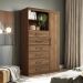 Kit Guarda Roupa Espelho e Multi Uso Veronica Jatoba Gafite