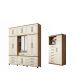 Kit Guarda Roupa e Multi Uso Nancy Jatoba Areia