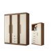 Kit Guarda Roupa e Multi Uso Veronica Jatoba Areia