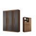 Kit Guarda Roupa e Multi Uso Veronica Jatoba Gafite