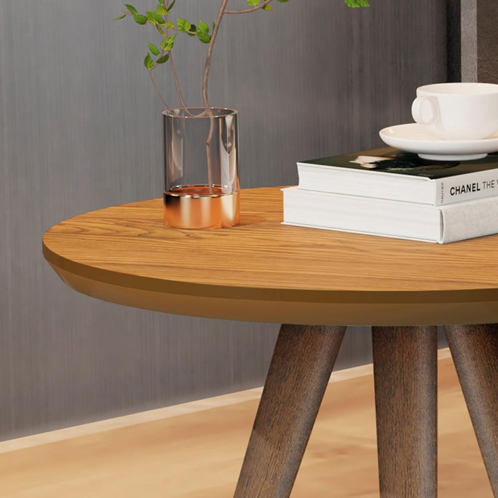 Kit Mesa De Apoio E Lateral Sofá E Sala Visita Freijó - Freijó
