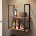 Kit Prateleiras Industriais Decorativas Emma Madeira