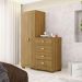 Kit Quarto Espelho Ipu Branco Camarim Nature Brisa Linho Cinza