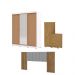 Kit Quarto Espelho Ipu Branco Camarim Nature Brisa Linho Cinza