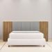 Kit Quarto Espelho Ipu Branco Camarim Nature Linho Cinza