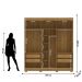 Kit Quarto Espelho Ipu Branco Camarim Nature Linho Cinza