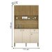 Kit de Cozinha 6 Portas Barcelona Vanilla Ripado