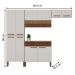 Kit de Cozinha Completo Brest Nogueira Off White