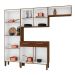 Kit de Cozinha Completo Brest Nogueira Off White