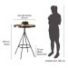 Kit de Mesa Com 2 Banquetas Grecia Amarula