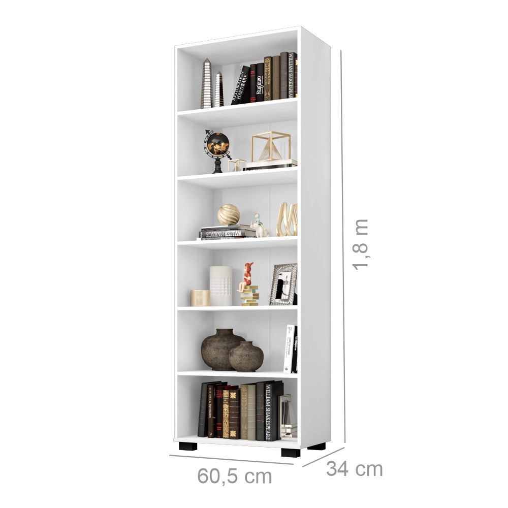 Livreiro Multiuso com Portas Samara Branco