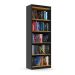 Livreiro com 5 Nichos Trindade Preto Acetinado Cinamomo