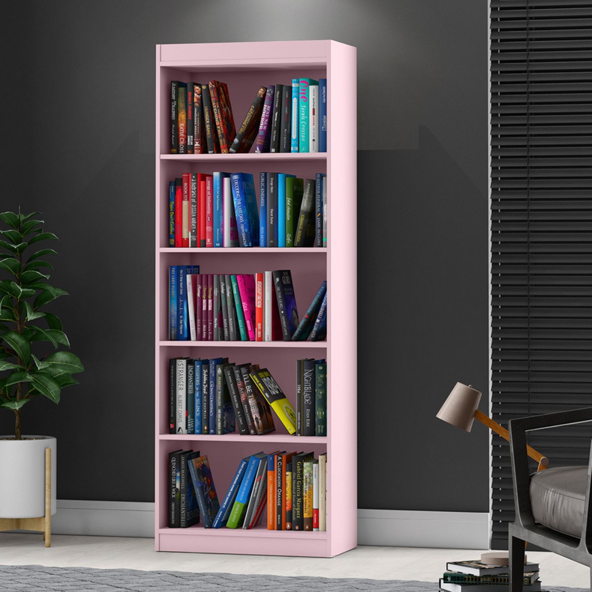 Livreiro com 5 Nichos Trindade Rosa