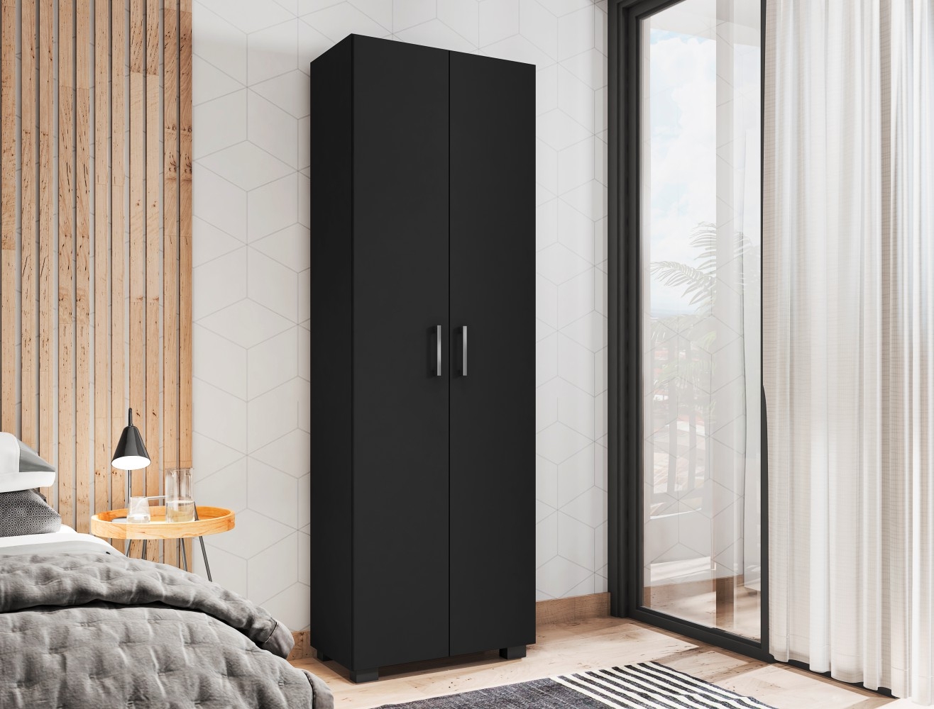 Livreiro com Portas Multiuso Samara Preto