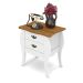 Mesa 2 Gavetas Colina Branco Acetinado Cumarú