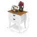 Mesa 2 Gavetas Colina Branco Acetinado Cumarú