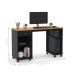 Mesa Computador 1 Gaveta Mari Preto Acetinado Cinamomo