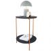 Mesa De Apoio Lateral Morada Preto/Bronze