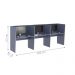 Mesa De Trabalho Call Center 3 Lugares Tripla Fechada - Azul