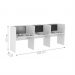 Mesa De Trabalho Call Center 3 Lugares Tripla Fechada - Branco