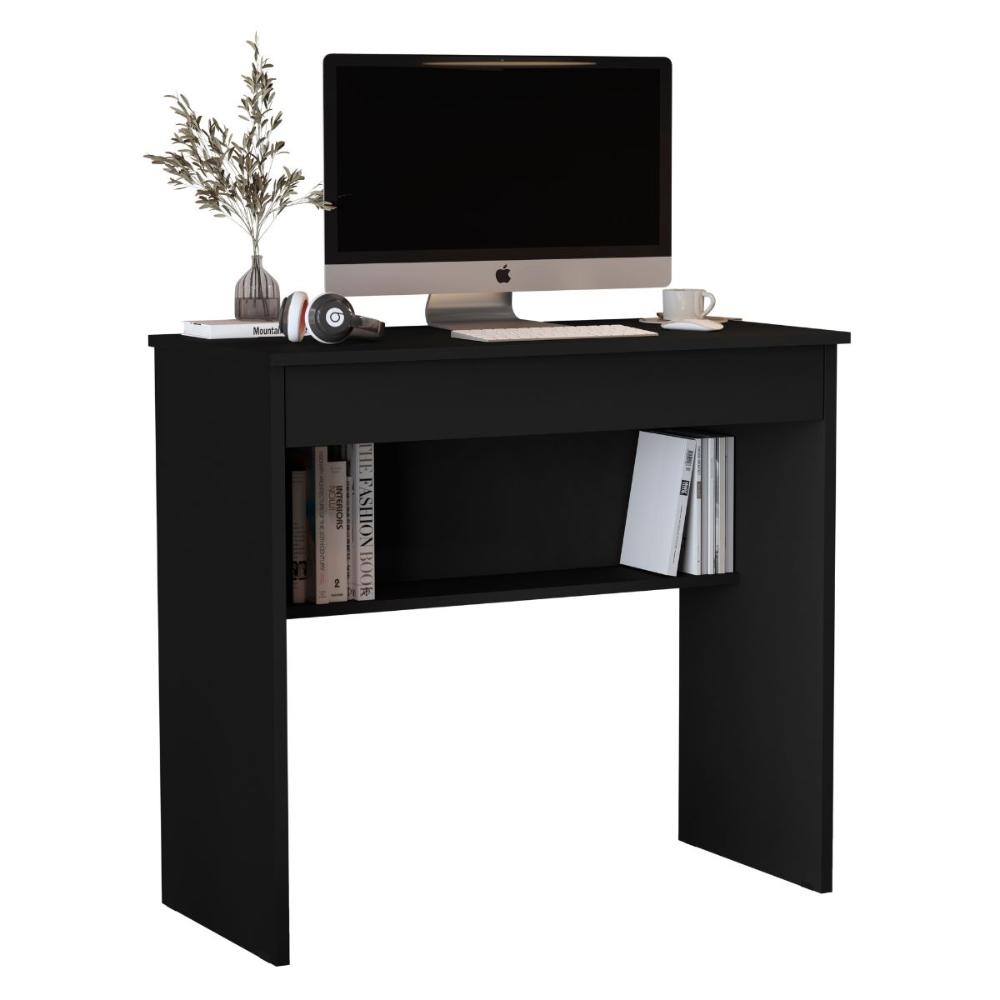 Mesa Escritório 1 Gaveta Columbus 2.0 Preto