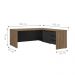 Mesa Executiva em L Newport Nogal Preto