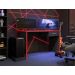 Mesa Gamer com Plataforma Versátil Ventelle Preto Vermelho