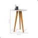 Mesa Lateral Oval para Sala Osaka Branco