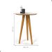 Mesa Lateral Oval para Sala Osaka Off White Freijo