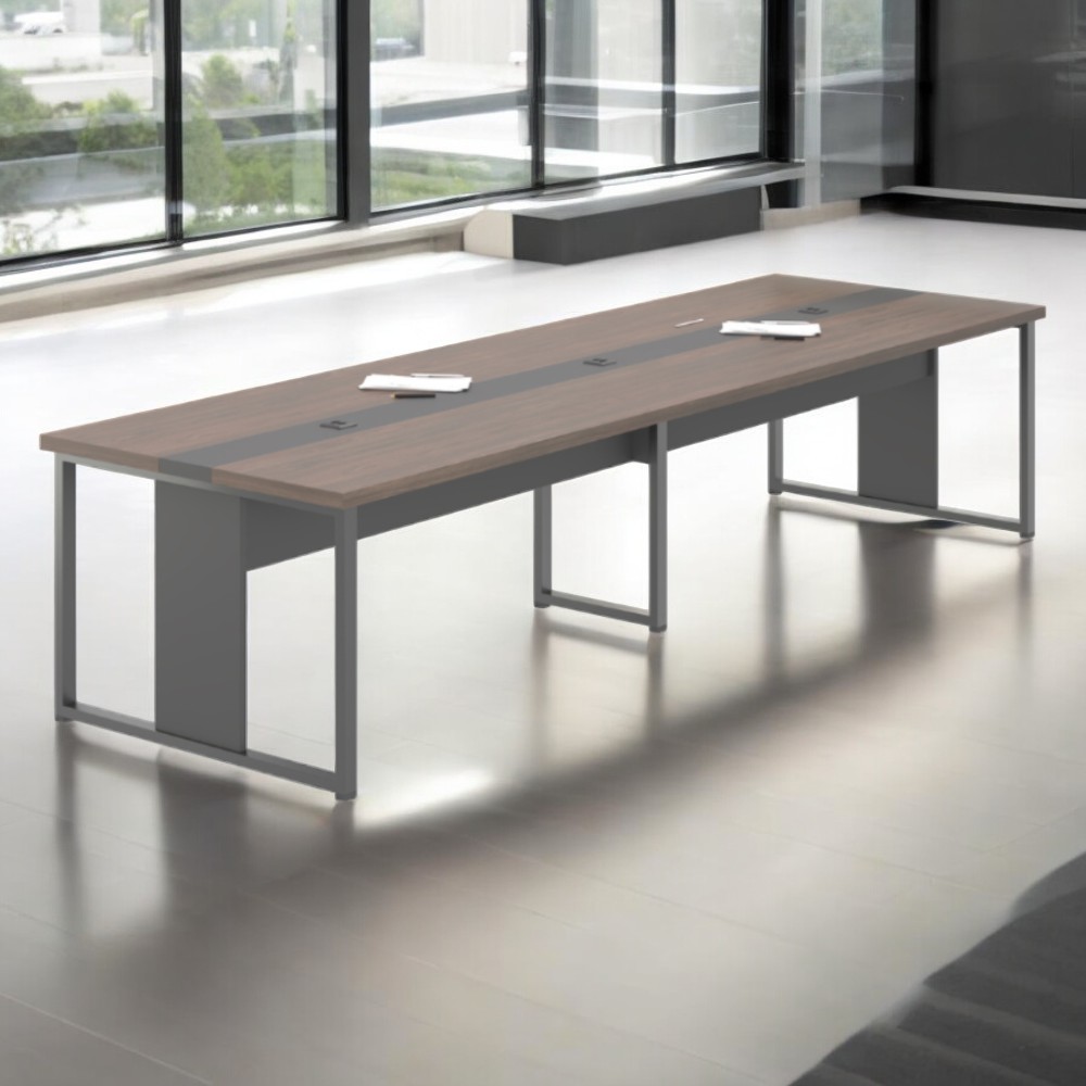 Mesa Para Sala de Reunião 6 Lugares Cancún Freijó Preto