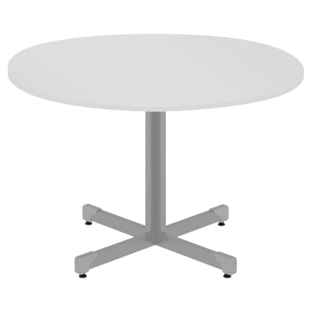 Mesa Redonda Para 4 Lugares Centro Madeira Reunião - Branco