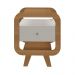 Mesa de Apoio Lyon com entrada USB Cinamomo/Off White