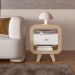 Mesa de Apoio Lyon com entrada USB Nature Branco