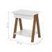 Mesa de Cabeceira com 1 Gaveta Gardenia Amadeirado Branco