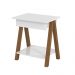 Mesa de Cabeceira com 1 Gaveta Gardenia Amadeirado Branco