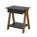Mesa de Cabeceira com Gaveta Verona Amadeirado Preto