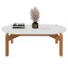 Mesa de Centro Oval Colombo Branco Cedro