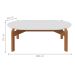 Mesa de Centro Oval Colombo Branco Cedro