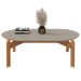 Mesa de Centro Oval Colombo Off White Cedro