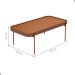 Mesa de Centro Retangular para Sala Aguai Nature Cobre